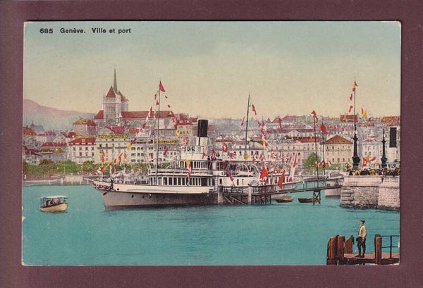 GENEVE - Ville et Port - Bateau CGN