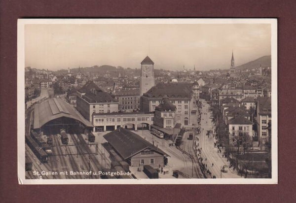 ST. GALLEN - Bahnhof - Postgebäude - 1927