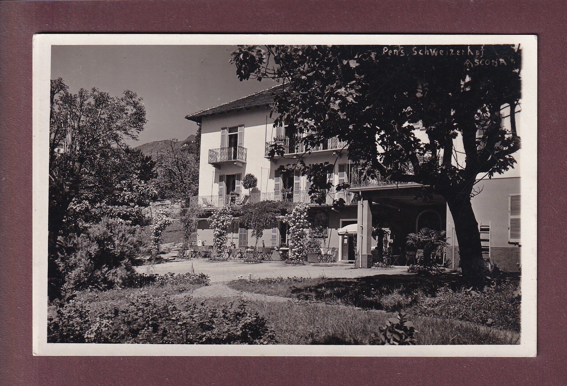 Photo - ASCONA - Pension Schweizerhof - 1930