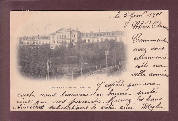 LAUSANNE - Hopital cantonal - 1900