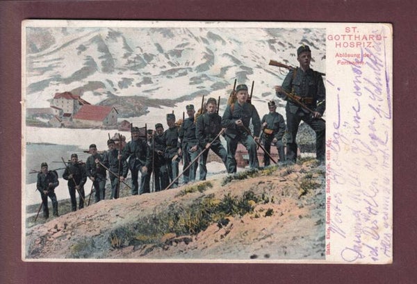Militär - GOTTHARD - Ablösung der Fortwache - 1914