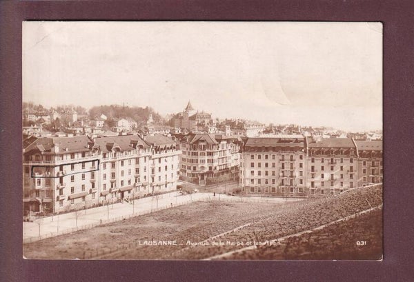 LAUSANNE - Avenue de la Harpe - 1925 // pli d'angle //