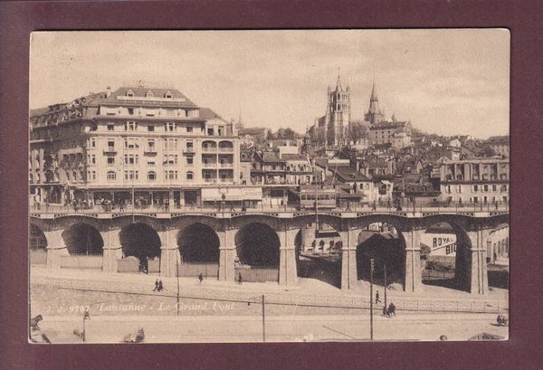 LAUSANNE - Grand Pont - Tram - 1914