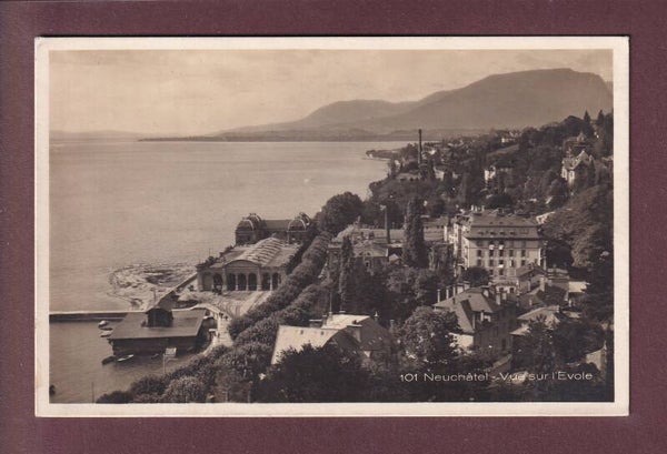 NEUCHÂTEL - Vue sur l'Evole - 1929