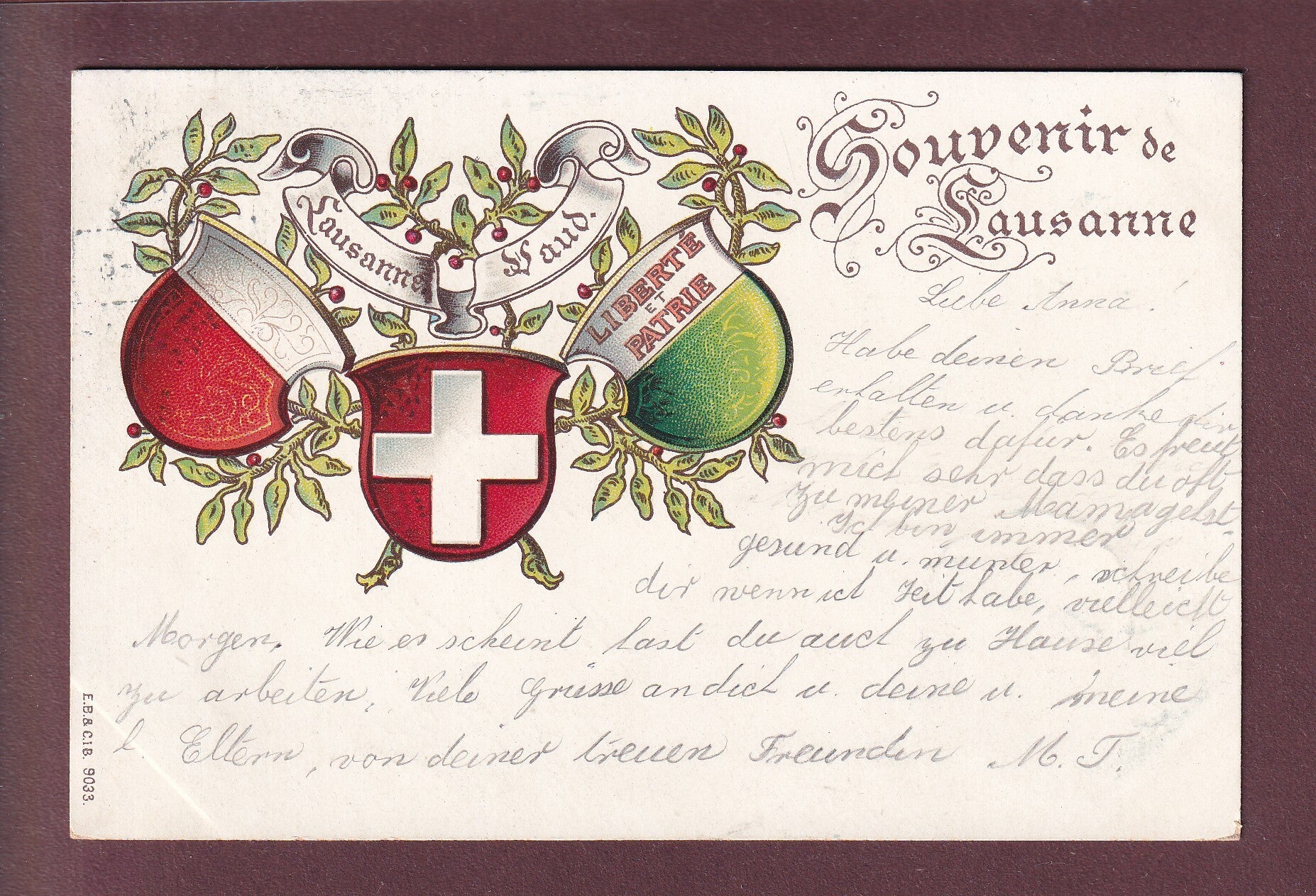 Souvenir de LAUSANNE - 1899