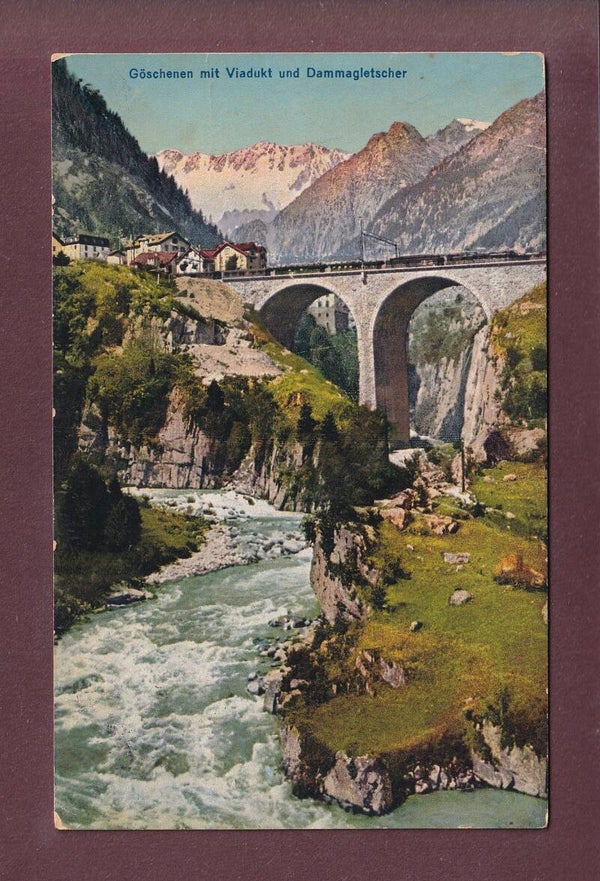 GÖSCHENEN - Viadukt - 1924 // Falte //