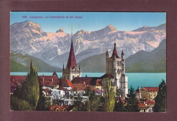 LAUSANNE - Cathédrale et Alpes
