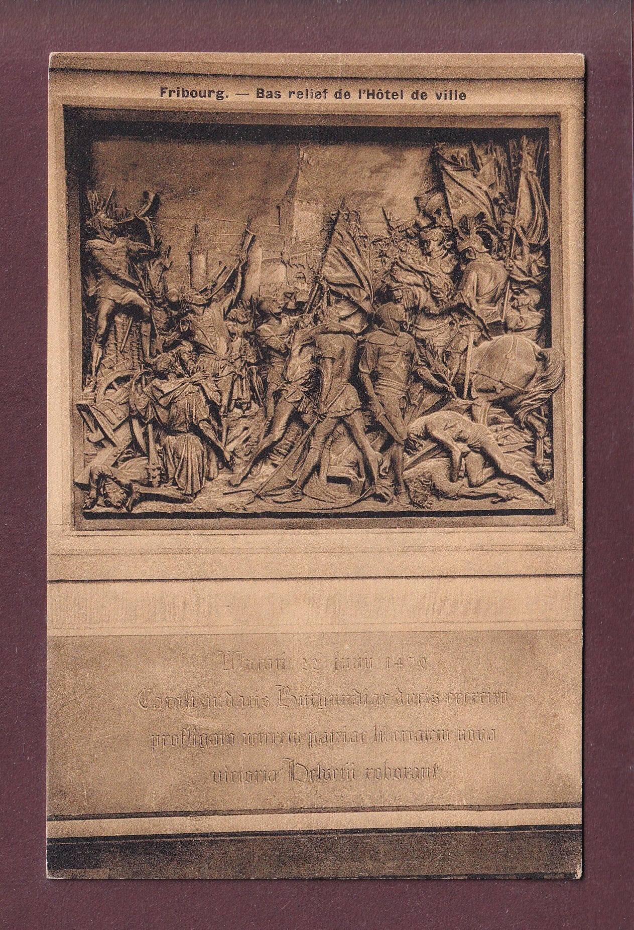 FRIBOURG - Bas relief de l'Hôtel de Ville