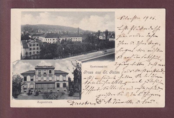 ST. GALLEN - Kantonsspital - Augenklinik - 1906 // Eckbug //