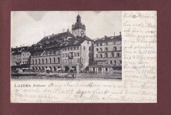 LUZERN - Rathaus - 1905 Langstempel