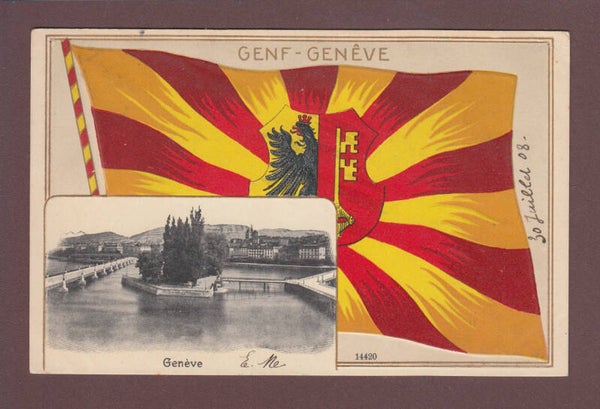GENEVE et Drapeau - 1908