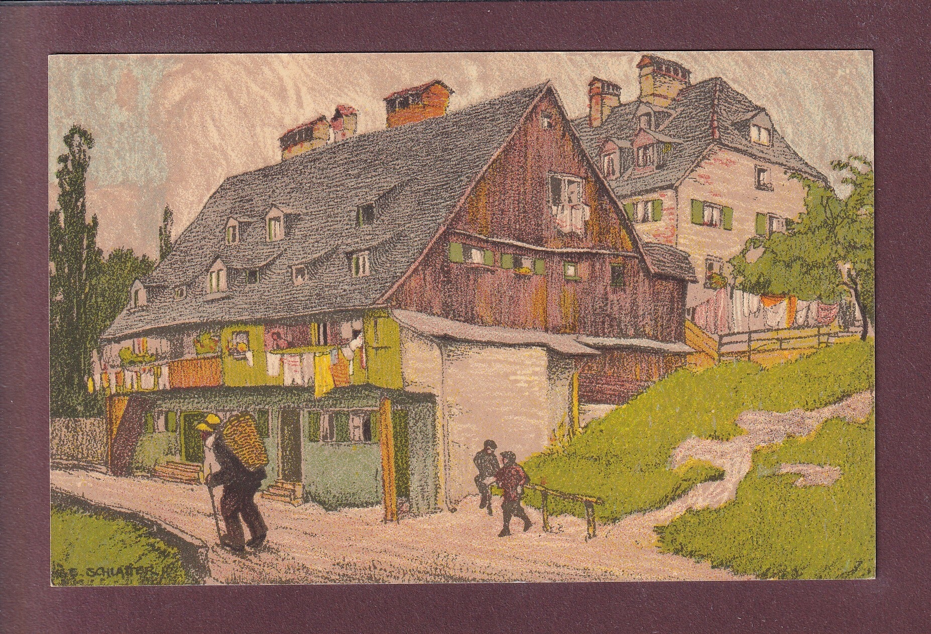 Alte Häuser un der AU