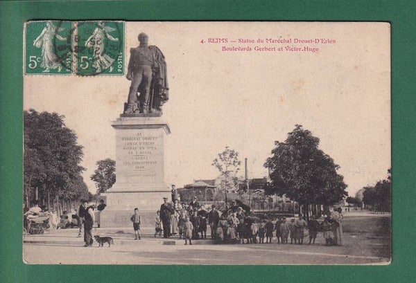 REIMS - Statue Maréchal Drouet - 1908