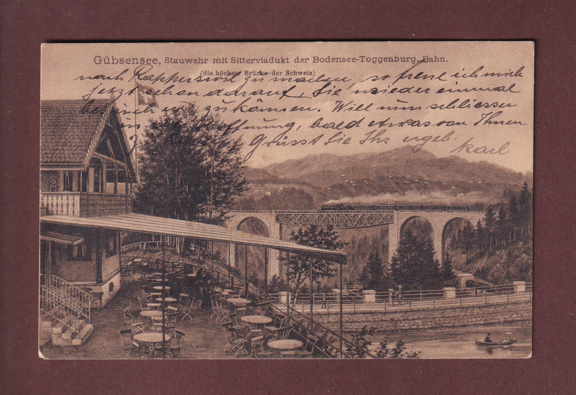 St. Gallen - GÜBSENSEE - Stauwehr mit Sitterviadukt