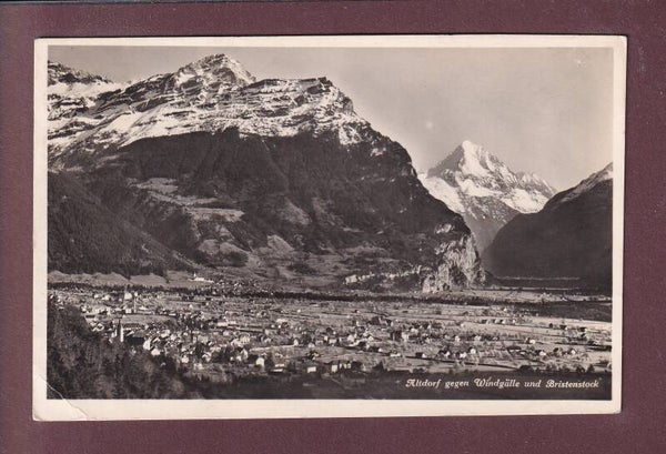 ALTDORF gegen Windgälle und Bristenstock - 1929 // Eckbug //