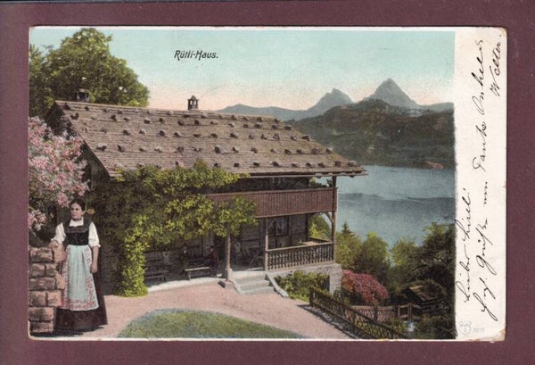 RÜTLI-HAUS - Frau mit Tracht - 1904