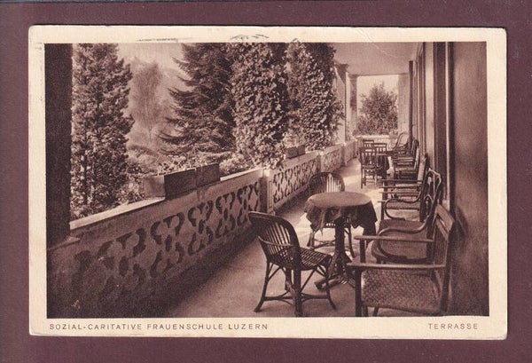 LUZERN - Frauenschule - Terrasse - 1934