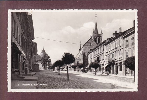 ROMONT - Rue Neuve - 1942 // pli d'angle //