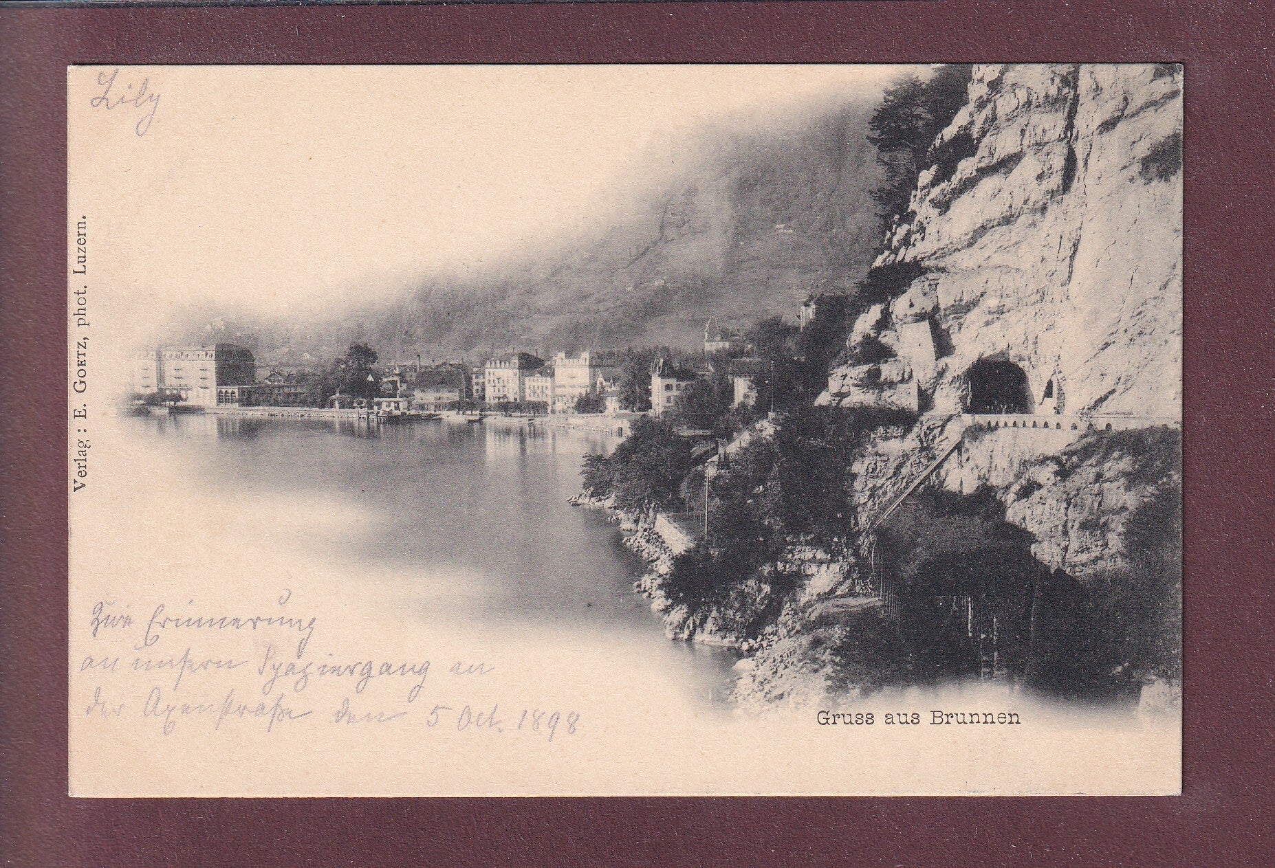 Gruss aus BRUNNEN - 1898