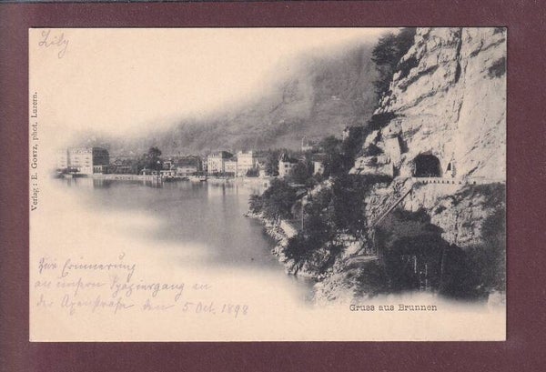 Gruss aus BRUNNEN - 1898