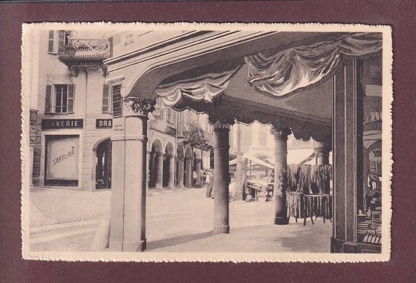 LUGANO - Portici Via Nassa - 1918 // pli d'angle //