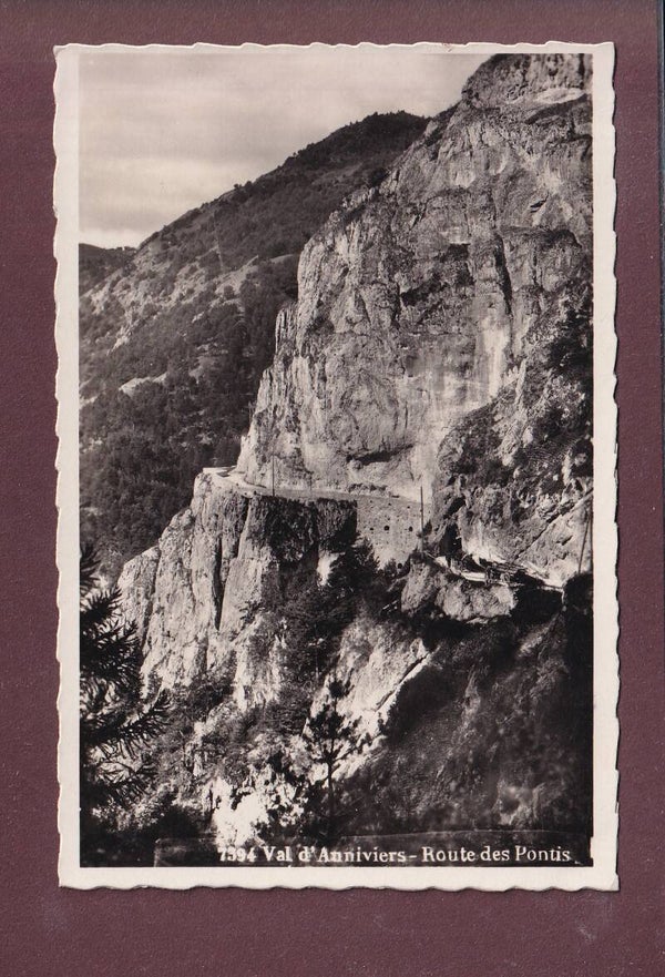 Val d'Anniviers - ROUTE DES PONTIS - 1935