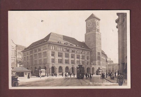 ST. GALLEN - Hauptpost - Tram - 1926