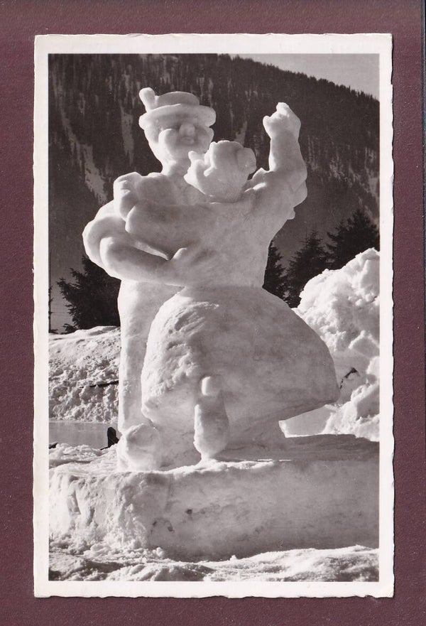 DAVOS - Schneefigur - 1956