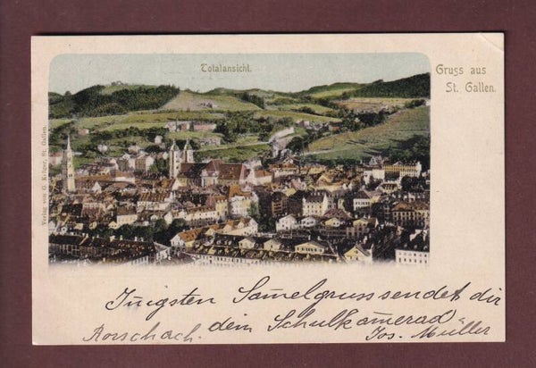 Gruss aus ST. GALLEN - Teilansicht - 1902 // Eckbug //