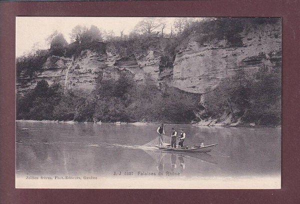 Genève - FALAISES DU RHÔNE - Pêcheurs