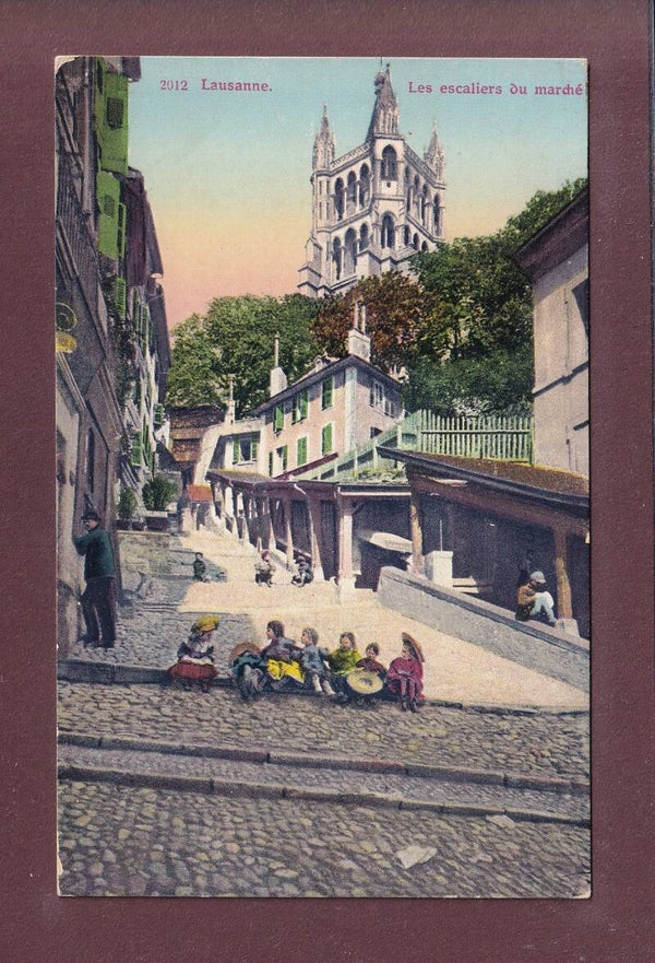 LAUSANNE - Escaliers du Marché - Enfants