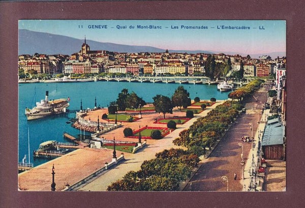 GENEVE - Quai du Mont-Blanc - Bateau - 1943