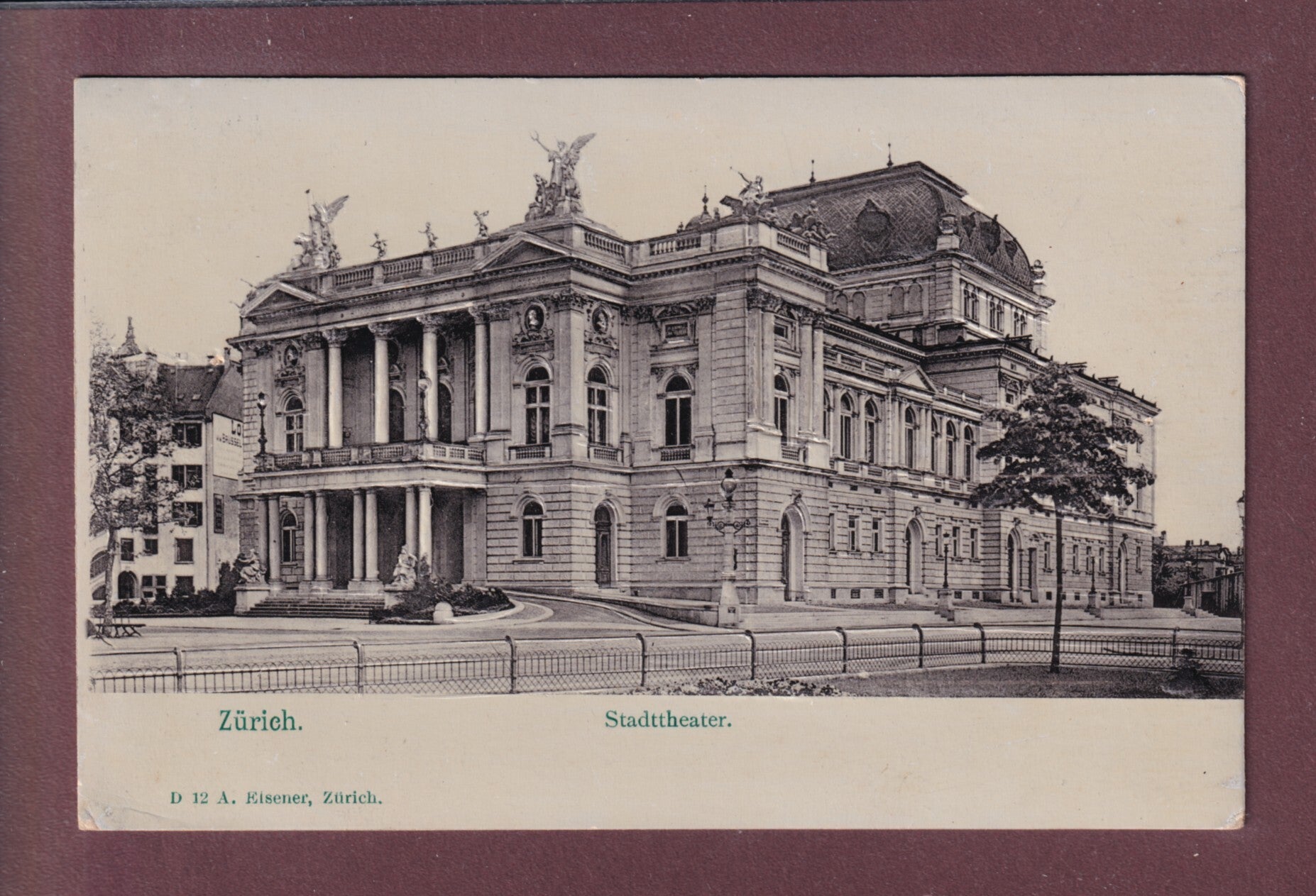 ZÜRICH - Stadttheater - Reliefkarte - 1907