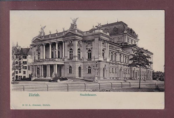ZÜRICH - Stadttheater - Reliefkarte - 1907