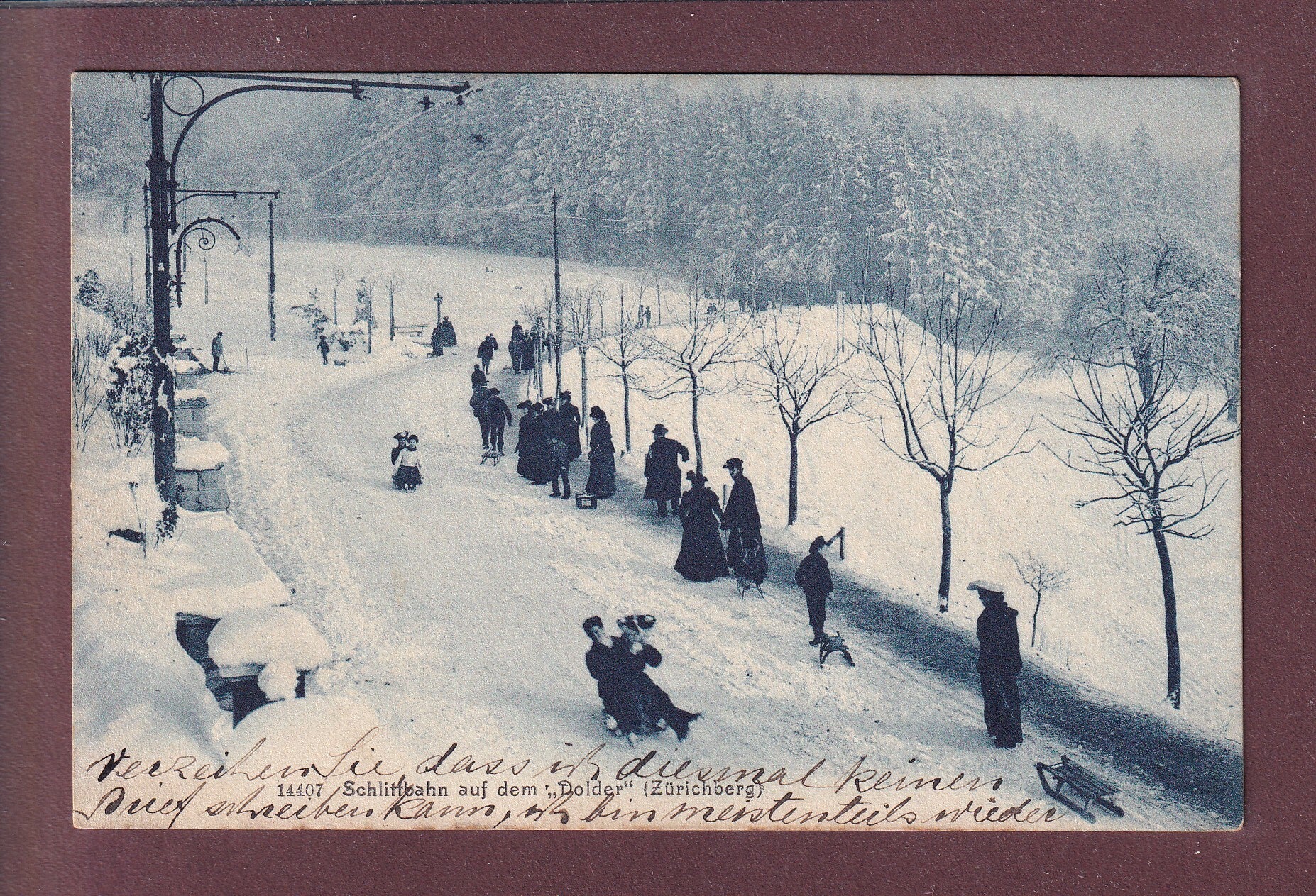 ZÜRICH - Schlittbahn auf dem Dolder - 1904