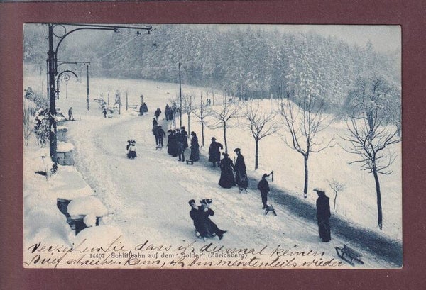 ZÜRICH - Schlittbahn auf dem Dolder - 1904