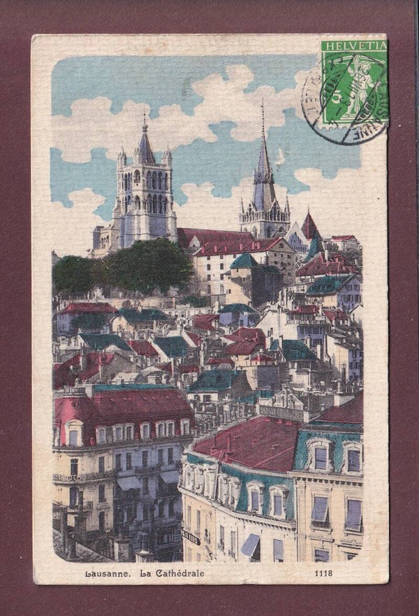 LAUSANNE - Cathédrale - 1913 taxée