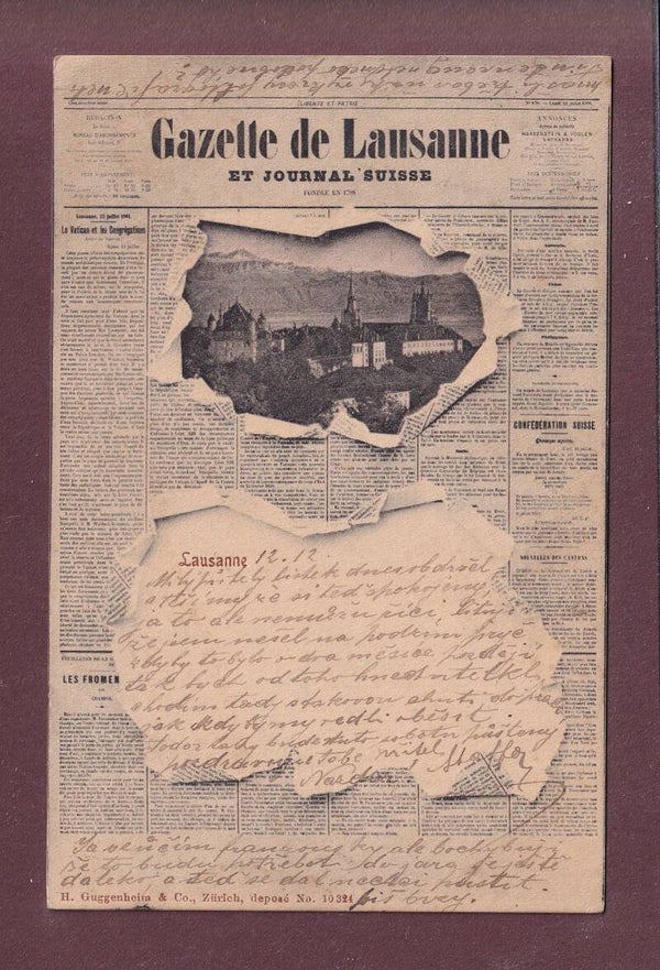 Gazette de LAUSANNE - 1901 // couches désolidarisées //