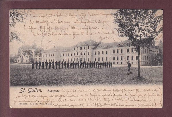 ST. GALLEN - Kaserne - 1903 Feldpost