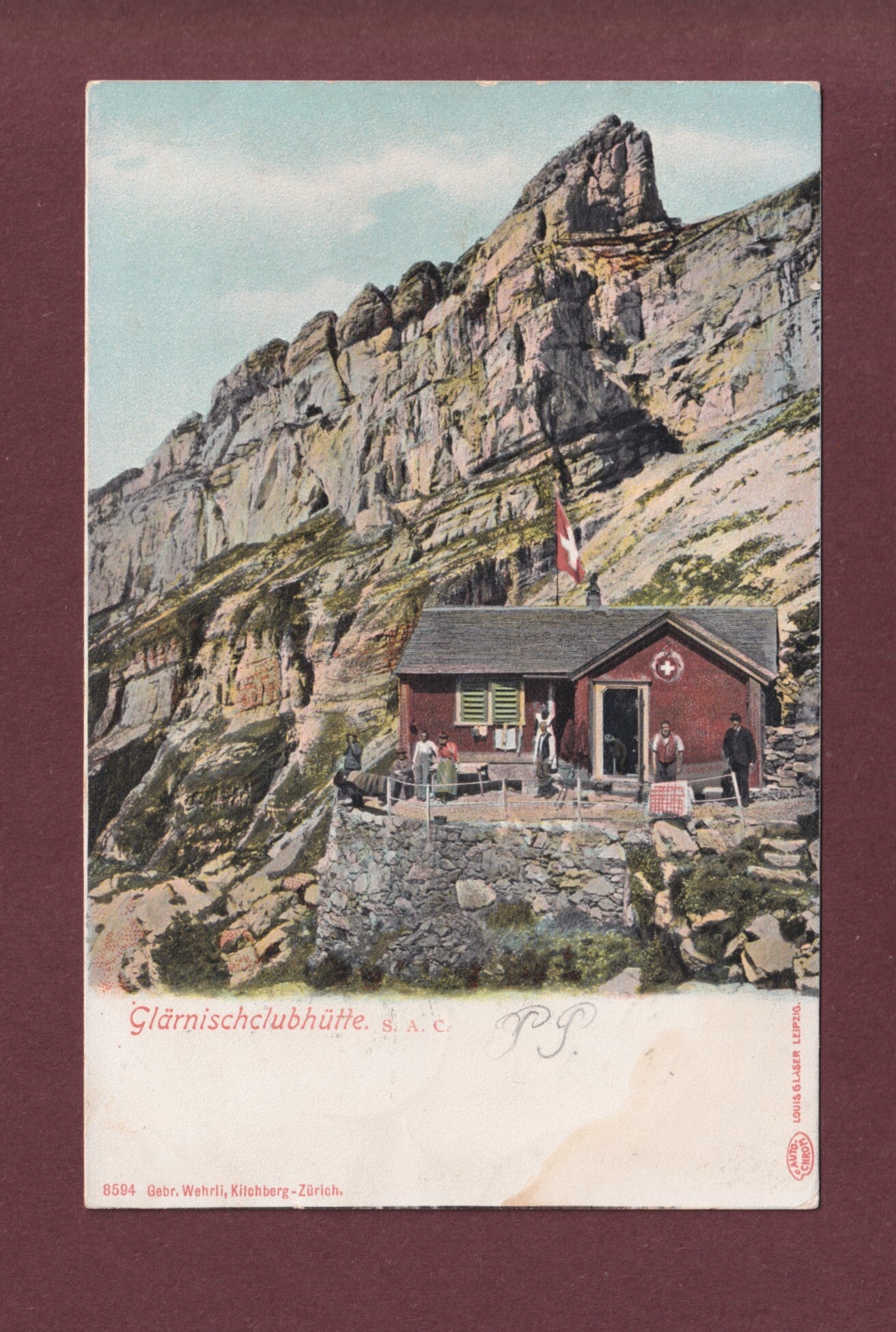 GLÄRNISCHCLUBHÜTTE - 1903 Langstempel