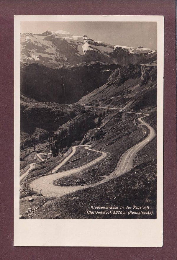 KLAUSENSTRASSE in der Klus - Claridenstock - 1923