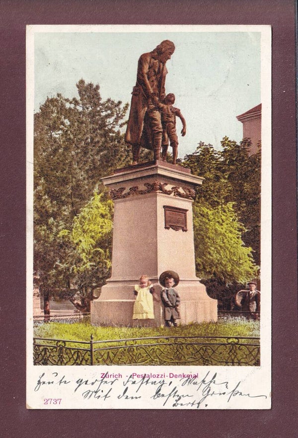 ZÜRICH - Pestalozzi-Denkmal - Kinder - 1906