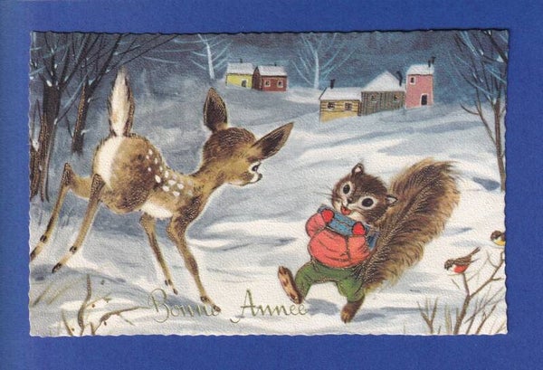 NOUVEL AN - Bambi - Ecureuil - 1965