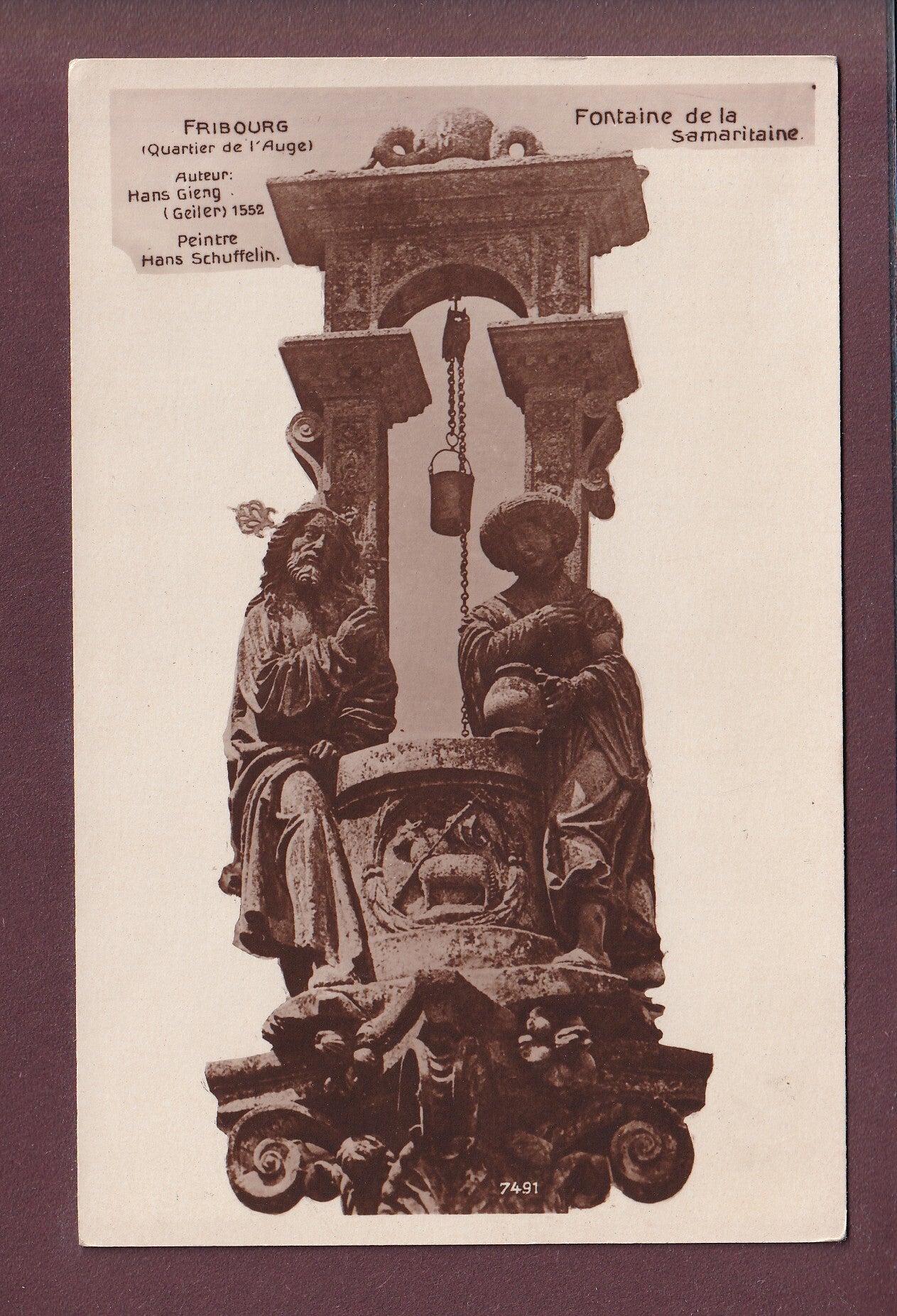 FRIBOURG - Fontaine de la Samaritaine - Détail