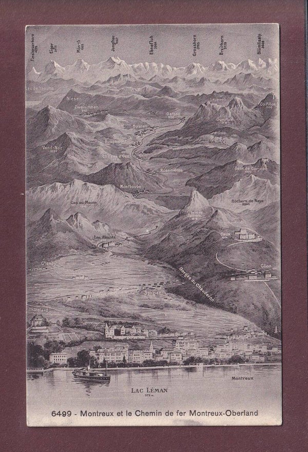 MONTREUX et Environs - Vol d'oiseau