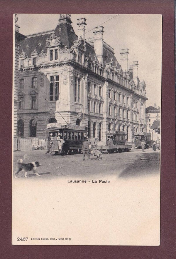 LAUSANNE - La Poste - Trams
