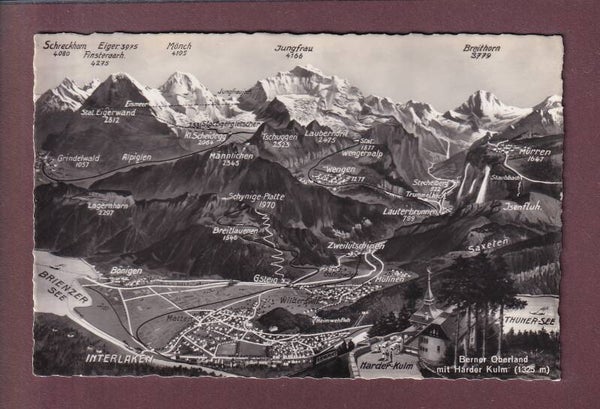 BERNER OBERLAND mit Harder Kulm - Vogelschau