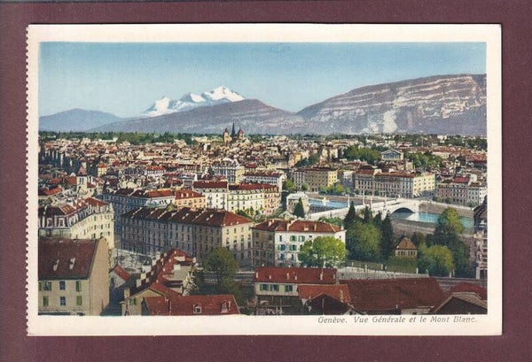 GENEVE - Vue générale et Mont-Blanc