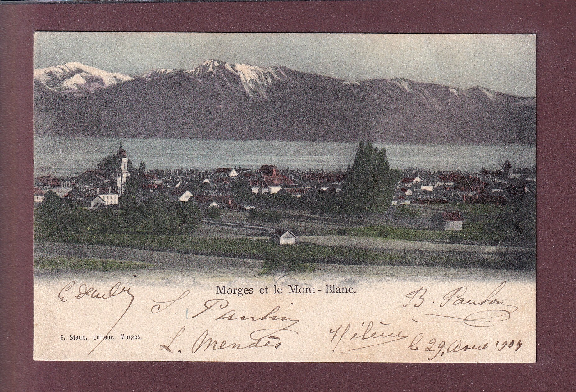 MORGES et le Mont-Blanc