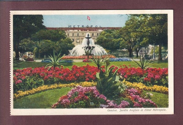 GENEVE - Jardin anglais - Hôtel Métropole